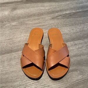 J. Crew Tan Slide Sandals